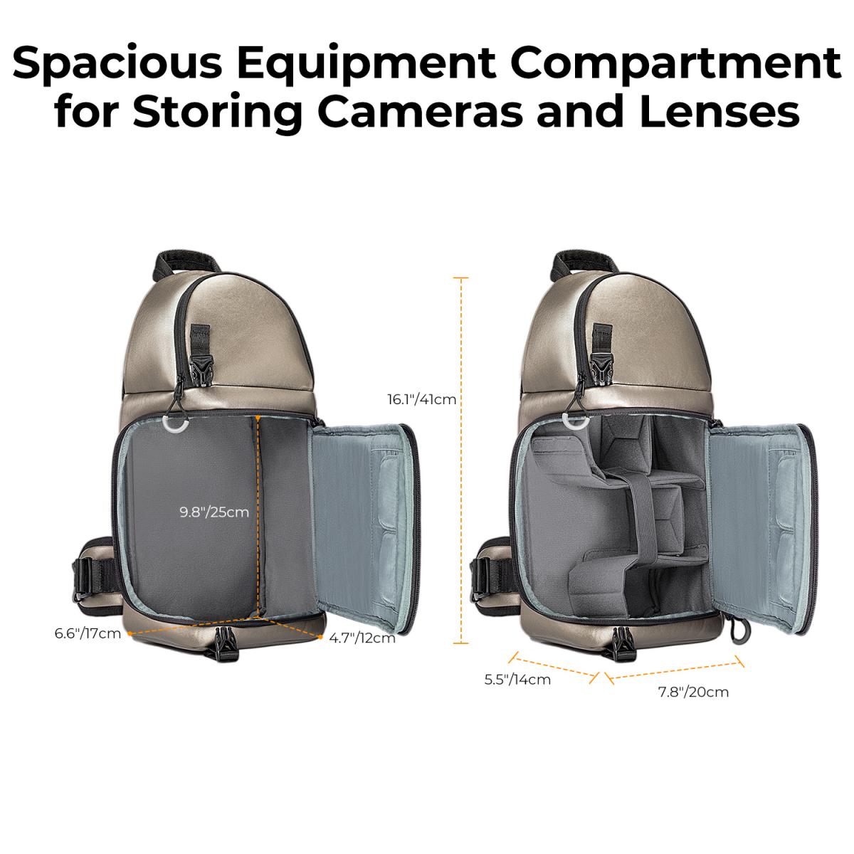 PU Leather Camera Sling Bag K&F Concept Camera Bags K&F Concept