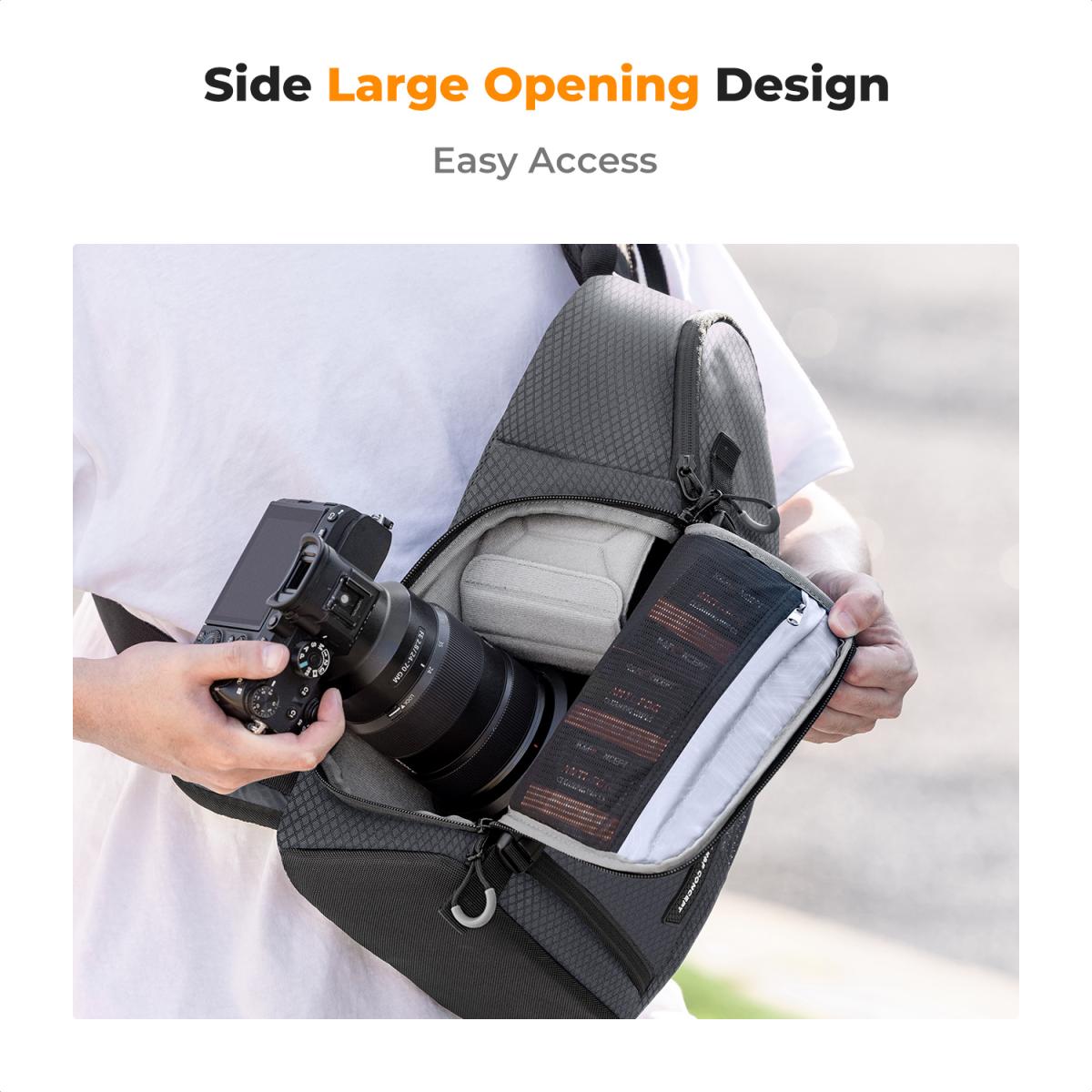 Camera Sling Bag Crossbody Bag Waterproof Camera Shoulder Backpack Dslr