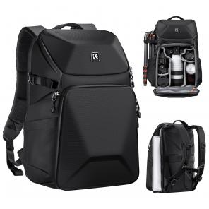 K&F Concept Camera Backpack 20L Large Waterproof Camera Bag with Front HardShell / 15.6" Laptop / Tripod Compartment for Photographers - Backpack  20L Nature Wander 02 (Black）