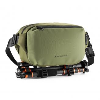 K&F Concept Alpha Camera Sling Bag 10L Bolsa de ombro para fotografia, compatível com drones Canon / Nikon / Sony Camears / DJI Mavic - Bolsa tiracolo 10L Urban Wander 01 (Verde)