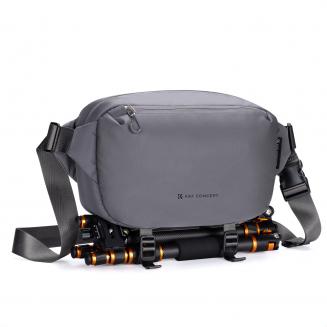 K&F Concept 2 em 1 Bolsa tiracolo Bolsa de ombro para o dia a dia e multifuncional para fotografia Câmera DSLR Mochila portátil - Bolsa tiracolo 10L Urban Wander 01 (cinza escuro)