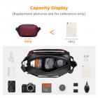 K&F Concept 2 em 1 Bolsa tiracolo para uso diário, bolsa tiracolo multifuncional para fotografia, câmera DSLR, mochila portátil - Bolsa tiracolo 10L Urban Wander 01 (vermelha)