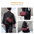 K&F Concept 2 em 1 Bolsa tiracolo para uso diário, bolsa tiracolo multifuncional para fotografia, câmera DSLR, mochila portátil - Bolsa tiracolo 10L Urban Wander 01 (vermelha)