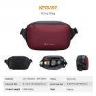 K&F Concept 2 em 1 Bolsa tiracolo para uso diário, bolsa tiracolo multifuncional para fotografia, câmera DSLR, mochila portátil - Bolsa tiracolo 10L Urban Wander 01 (vermelha)