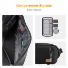 K&F Concept 2 in 1 Sling Bag Everyday Shoulder Bag & Multifunction Photography Crossbody Camera DSLR Backpack Portable Bag - Sling Bag 10L Urban Wander 01 (Black + Brown)