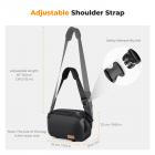 K&F Concept 2 in 1 Sling Bag Everyday Shoulder Bag & Multifunction Photography Crossbody Camera DSLR Backpack Portable Bag - Sling Bag 10L Urban Wander 01 (Black + Brown)