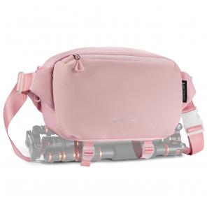 K&F Concept 2 in 1 Sling Bag Everyday Shoulder Bag & Multifunction Photography Crossbody Camera DSLR Backpack Portable Bag - Sling Bag 10L Urban Wander 01 (Pink)