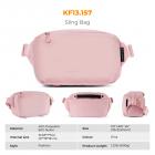 K&F Concept 2 in 1 Sling Bag Everyday Shoulder Bag & Multifunction Photography Crossbody Camera DSLR Backpack Portable Bag - Sling Bag 10L Urban Wander 01 (Pink)