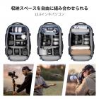 カメラバックパック 25L 大容量 カメラバッグ 写真家向け レインカバー付き カメラケース 15.6インチノートパソコン収納スペース付き Canon/Nikon/Sony/DJI Mavicドローン対応 - Nature Wander 09 (ブラック)