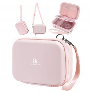 K&F Concept Digital Camera Case, Waterproof & Protective Small Camera Bag, Lightweight Camera Sling Bag with 2 Carrying Ways - Sling Bag 1L Urban Wander 07 (Pink)