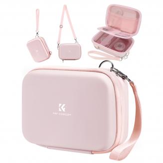 K&F Concept Digital Camera Case, Bolsa pequena protetora e à prova d'água para câmera, Bolsa tiracolo leve para câmera com 2 formas de transporte - Bolsa tiracolo 1L Urban Wander 07 (rosa)