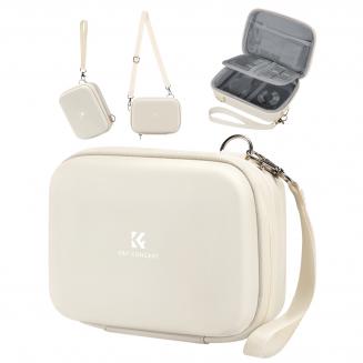 K&F Concept Digital Camera Case, Bolsa pequena protetora e à prova d'água para câmera, Bolsa tiracolo leve para câmera com 2 formas de transporte - Bolsa tiracolo 1L Urban Wander 07 (branco arroz)