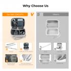 K&F Concept Digital Camera Case Waterproof & Protective Small Camera Bag Lightweight Camera Sling Bag with 2 Carrying Ways - Sling Bag 1L Urban Wander 07 (Silver)