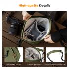 Camera Sling Bag Small Camera bag Lightweight Crossbody and Inner Liner Bag for Protection and Versatility, U11 Green