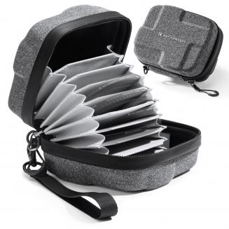  10 Pockets Hard Shell Lens Filter Bag Up to 95mm, Waterproof, Durable, Portable, Camera Filter Pouch Carrying Case for Travel and Photography, Size L