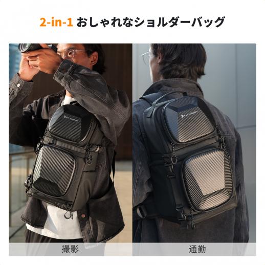 カメラスリングバッグ クロスボディバッグ ハードシェルカメラ