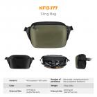 K&F Concept Bolsa tiracolo 2 em 1 12L Bolsa de ombro para uso diário e multifuncional para fotografia Câmera DSLR Mochila portátil, verde