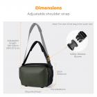 K&F Concept 2 in 1 Sling Bag 12L Everyday Shoulder Bag & Multifunction Photography Crossbody Camera DSLR Backpack Portable Bag, Dark Green