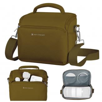 K&F Concept Bolsa tiracolo para câmera Bolsa tiracolo pequena para câmera DSLR/SLR/Bolsas compactas de ombro para fotografia para fotógrafos - Bolsa tiracolo 5L Urban Wander 05 (cáqui)