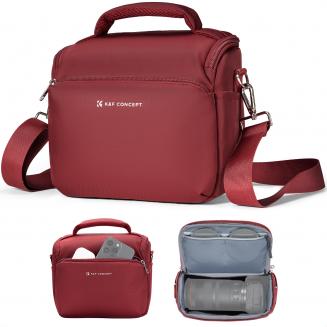 Camera Sling Bag Small Crossbody Camera Case DSLR/SLR/Cute Compact Shoulder Photography Bags for Photographers - Sling Bag 5L Urban Wander 05 (Red)