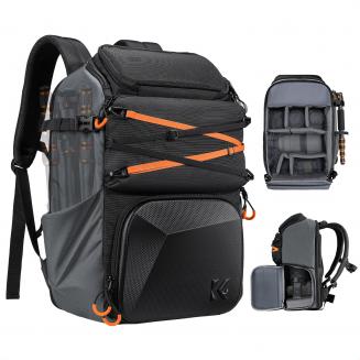 25L Large Camera Backpack for DSLR SLR Cameras, Anti-Theft Waterproof with Rain Cover, Tripod Holder for Photographers - Backpack 25L Star Wander03 (Black)