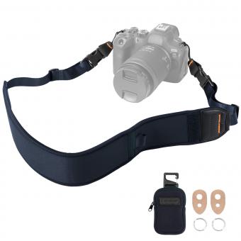 Camera Neck Strap for Photographers, Adjustable Nylon Camera Strap Compatible with Sony Canon Nikon Fuji DSLR SLR Mirrorless Camera, Blue