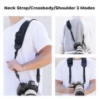 Alça de pescoço para câmera para fotógrafos, alça de nylon ajustável para câmera compatível com câmeras sem espelho Sony Canon Nikon Fuji DSLR SLR, azul