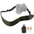 Alça de pescoço para câmera para fotógrafos, alça de nylon ajustável para câmera compatível com câmeras sem espelho Sony Canon Nikon Fuji DSLR SLR, verde