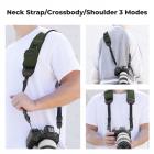 Alça de pescoço para câmera para fotógrafos, alça de nylon ajustável para câmera compatível com câmeras sem espelho Sony Canon Nikon Fuji DSLR SLR, verde