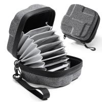  10 Pockets Hard Shell Lens Filter Bag Up to 82mm, Waterproof, Durable, Portable, Camera Filter Pouch Carrying Case for Travel and Photography, Size S 