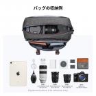 カメラスリングバッグ クロスボディ DSLR / SLR / ミラーレスカメラバッグ デジタルカメラ用カメラケース 写真家用三脚ストラップ付きカジュアルショルダー写真バッグ - スリングバッグ 8L Urban Wander 09 (ダークグレー)
