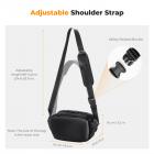 K&F Concept Alpha Camera Sling Bag 4L Photography Shoulder Bag, Compatible with Canon / Nikon / Sony Camears / DJI Mavic Drones - Sling Bag 4L Urban Wander 12 (Black)