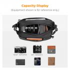 K&F Concept Alpha Camera Sling Bag 4L Photography Shoulder Bag, Compatible with Canon / Nikon / Sony Camears / DJI Mavic Drones - Sling Bag 4L Urban Wander 12 (Green)