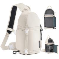 K&F Concept Sling Camera Bag for DSLR/Mirrorless, Quick Access Photography Shoulder Bag with EVA Divider, Anti-Theft Zipper – Compact and Lightweight for Street & Travel - Sling Bag 10L Urban Wander 02 (Beige)