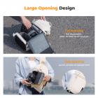 K&F Concept スリングカメラバッグ（一眼レフ/ミラーレス用）、EVA仕切り付きクイックアクセス写真撮影用ショルダーバッグ、盗難防止ジッパー付き – コンパクトで軽量、ストリート＆トラベルに最適 - スリングバッグ 10L Urban Wander 02 (ベージュ)
