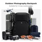 K&F Concept 30L Camera Backpack, Professional Waterproof DSLR Backpack with Removable Customizable Insert, Adjustable Straps – Fits 15" Laptop, Camera Gear, Backpack 30L Star Wander01 Black
