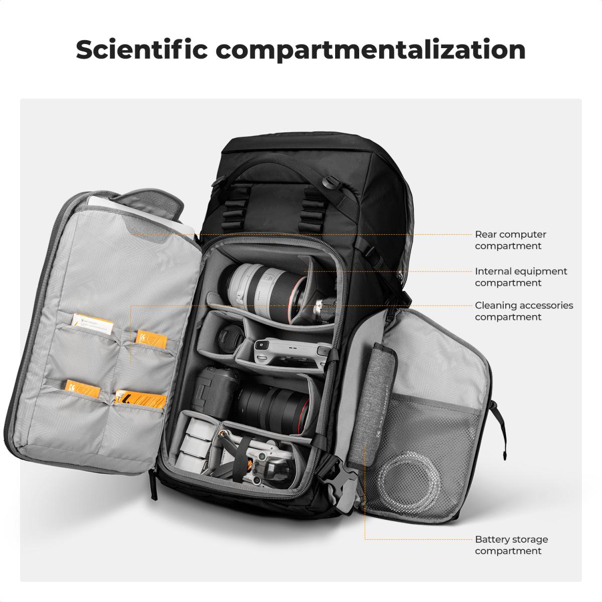Camera Bag Dslr Backpack, 40L | Kentfaith - KENTFAITH