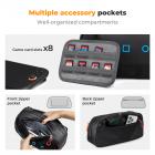 Carrying Case with 8 Game Cards Slots, Portable Game Bag for Consoles & Accessories, Lightweight Sling Crossbody Bag Compatible with Nintendo Switch 2/Steam Deck OLED/PlayStation