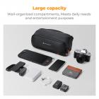 Storage Sling Bag, Vlog Photography Camera HandBag, Portable Carrying Case for Switch 2/Steam Deck/DJI Osmo Pocket 3/Mobile 7P/GoPro/Insta360 Action Cameras & Digital Accessories
