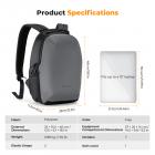K&F CONCEPT Camera Backpack, Compact Camera Bag Case for Photographers Grey