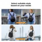 K&F Concept 5L Camera Sling Bag, Lightweight Shoulder Camera Case for Photographers, Fits 9.7" iPad, Waterproof Crossbody Bag with Removable Dividers for Mirrorless Cameras, Canon, Nikon, Sony - Minimalist Style, Black