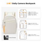 K&F Concept 5L Camera Sling Bag, Lightweight Shoulder Camera Case for Photographers, Fits 9.7" iPad, Waterproof Crossbody Bag with Removable Dividers for Mirrorless Cameras, Canon, Nikon, Sony - Minimalist Style, Beige