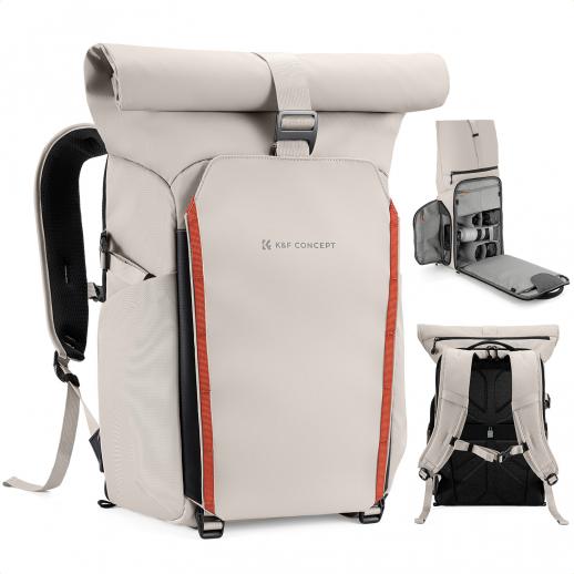 28L Camera Backpack, Professional Photography Backpack with Modular Dividers for DSLR/SLR/Mirrorless Cameras, Laptops, Drones & Stabilizers, Expandable Waterproof Camera Bag for Travel, Outdoor & Urban Shooting