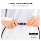 Necklace Strap for Osmo Pocket 3, Multi-functional Hanging Rope for Smartphones, Triple Protection, Adjustable Length, Tool-Free Installation, Compatible with Smartphones and Action Cameras, Frees Up Your Hands and Gets Shooting Quickly, Black