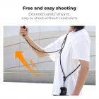 Necklace Strap for Osmo Pocket 3, Multi-functional Hanging Rope for Smartphones, Triple Protection, Adjustable Length, Tool-Free Installation, Compatible with Smartphones and Action Cameras, Frees Up Your Hands and Gets Shooting Quickly, Black