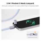 Necklace Strap for Osmo Pocket 3, Multi-functional Hanging Rope for Smartphones, Triple Protection, Adjustable Length, Tool-Free Installation, Compatible with Smartphones and Action Cameras, Frees Up Your Hands and Gets Shooting Quickly, Blue 