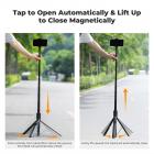K&F Concept Selfie Stick, Auto Open & Close Phone Tripod Stand, 360° Rotatable Selfie Stick with 9 Button Bluetooth Remote, Extendable Automatic Tripod for Cell Phone(Black)