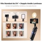 K&F CONCEPT 71" Treppiede con tracciamento del viso, Selfie Stick con tracciamento automatico del viso con 2 luci di riempimento, Treppiede con tracciamento automatico del viso 360 Rotazione con supporto, Controllo gestuale, Telecomando