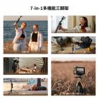K&F CONCEPT 71インチ フェイストラッキング三脚、2つのフィルライト付き自動フェイストラッキングセルフィースティック、スタンド付き360度回転自動フェイストラッキング三脚、ジェスチャーコントロール、リモコン