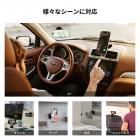 K&F CONCEPT 車載用マグネット式スマホホルダー、360°回転可能、折りたたみ式、調節可能なマグネット式車載マウント、iPhone 17 Pro MAX 16/15/14/13/12 および Android スマートフォン対応真空マグネット式スマホホルダー